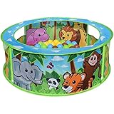 Sunny Days Entertainment Zoo Adventure Pop-Up Ball Pit with Colorful Bpa & Phthalates Free Crush Proof Balls in Assorted Colors