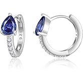 VA JENT Heart Hoop Earrings for Women 925 Sterling Silver Cut Heart Cubic Zirconia Huggies Earrings Handmade Jewelry Gifts