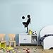 DCTOP Kids Room Wall Decals Boy Playing Soccer Removable Boys Room Wall Decor Bedroom Decorations