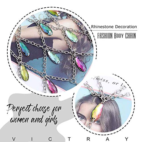Victray Boho Sequins Body Chains Tassel Beach Body Chain Bra Fashion Harness Charm Body Accessories Jewelry for Women and Girls (1) - Thumbnail 4