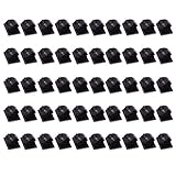 Car Cable Clips, Teenitor® Top Quality Self-Adhesive 3M Cable Clips, Car Cable Organizer, Desk Wall Cable Wire Clips, Computer, Electrical, Cord Cable Tie Drop (Black, 50 Pieces)