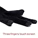 MPHABON Touch screen gloves winter men and women knitted warm gloves (Black)