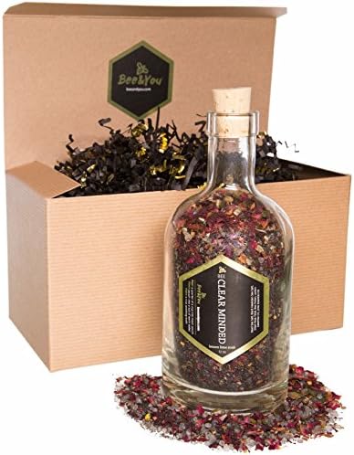 Bee &amp; You - Bee Clear Minded Soaking Salt - Dead Sea Salt &amp; Black Hawaiian Sea Salt w/ Bee Pollen, Lemon &amp; Lime Essential Oils - Bath Salts for Skin Hydration, Aromatherapy, Stress Relief - 12 Ounces