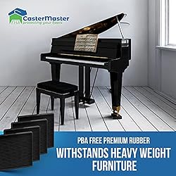 CasterMaster Non Slip Furniture Pads - 4x4 Black