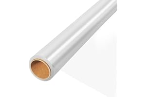 JOYIT 50' Long X 17.5” Wide Clear Cellophane Wrap Roll - 3 Mil Thicker Cellophane Roll, Clear Bags for Gifts Baskets Wrap, Flower Arts Crafts Food Treats Wrapping