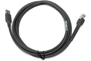 LORDTRONICS LC USB Cable for Motorola Symbol Barcode Scanner 7FT 2M USB Type A Cable CBA-U01-S07ZAR, Grey