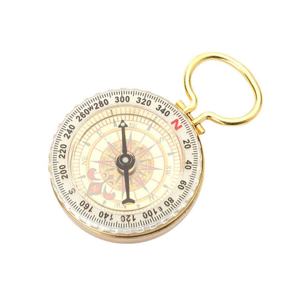 ARFUKA Camping Survival Compass Metal Pocket Compass Copper Luminous Orienteering Compass Hiking Backpacking Compass Navigation Tool Gift for Hiking Camping Hunting Outdoor