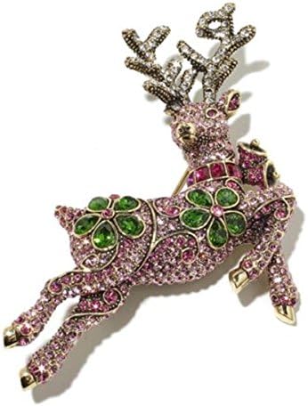 Heidi Daus Reindeer-Design SWAROVSKI Crystal Pin ~ Pretty Prancer