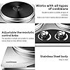 CUSIMAX Electric Double Hot Plate for Cooking Portable Electric Hob, Cooktop Table Top Hob with 2 Cast Iron Portable Hob…