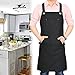 Professional Chef Apron Multifunctional BBQ and Grill Apron with Towel Loop + Tool Pockets + Quick Release Buckle,Garden Apron for Men and Women, Adjustable M to XXL (Black)
