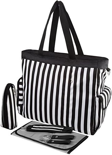Diaper Bag, Multi-Funtion Water Resistant Travel Baby Bags for Mom Dad with Stroller Straps & Changing Pad, Large Stylish Durable Organizer Nappy Bag for Boys Girls Care