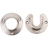 Knape & Vogt Closet Pro HD CD-0010-BN Heavy Duty Closet Pole Sockets, Brushed Nickel