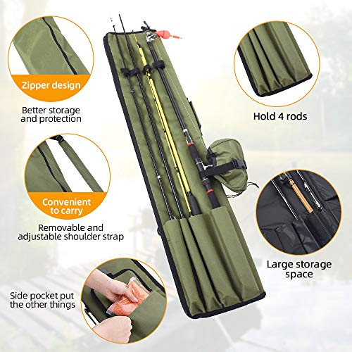 Rutentasche, Bestcool Angeltasche Rod Case Angelkoffer wasserdichte Fischerei Werkzeug Aufbewahrungs – Bild 5