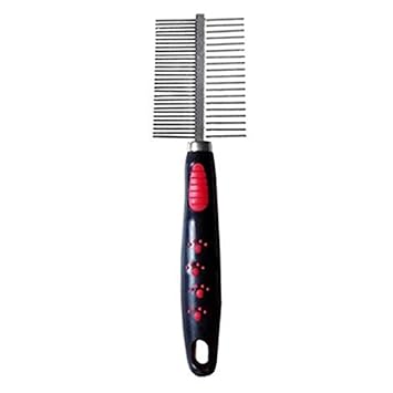 Jainsons Pet Products Dog & Cat Double Sided Stainless Steel Teeth Anti Shedding Brush For Both Large & Small Pets