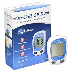 ON CALL GK DUAL Blood Glucose & Ketone Meter Monitering System Monitor