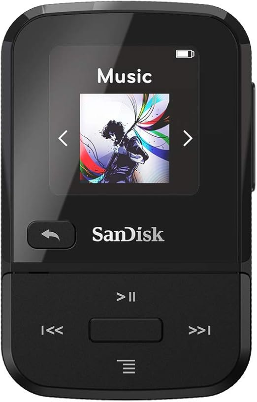 SanDisk 16GB Clip Sport Go MP3 Player, Black LED Screen and FM Radio