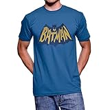 Junk Food Batman Vintage Logo Light Navy Adult T-shirt Tee