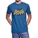 Junk Food Batman Vintage Logo Light Navy Adult T-shirt Tee