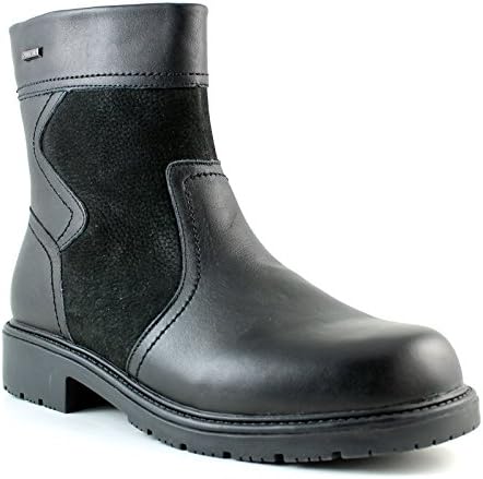 Santana Canada Mens Mid Cut Leather Winter Boot SALVATORE with Side Zip and Faux Fur Lining Size 11