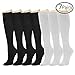 7 Pairs Compression Socks For Women and Men -- Best Medical, Nursing, Athletic, Edema, Diabetic,Varicose Veins,Maternity,Travel,Flight Socks ,Shin Splints - Below Knee High