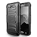 Samsung Galaxy J7 V Case/Galaxy J7 Perx Case/Galaxy J7 Sky Pro/J7 Prime/Galaxy Halo/J7 2017 Case with Tempered Glass Screen Protector,IDEA LINE Combo Holster Kickstand Belt Clip - Black