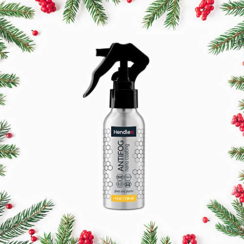 Anti Fog Spray Hendlex Nano Coating Anti Mist for Glass & Plastic Treatment Film Water Resistant Spray Car Window Windshield Glasses Mirrors Helmet (100ml / 3.38oz)