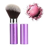 Retractable Angled Face Blush Bronzer Makeup Brush
