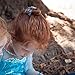HairZing Iridescent Blue Flowers Hair Comb 2-Pack, Hair Accessory Perfect for Easy Ponytails, UpDos and Twists, Light Blue, Medium/Large