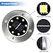 Elfeland Solar Ground Lights 8 LEDs Solar Lights Outdoor Waterproof Auto On/Off Landscape Spike Lawn Light Pathway Light Solar Powered Disk Light for Yard Deck Lawn Patio Walkway (White-4 Pack)