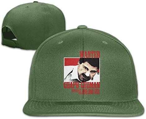 El Chapo Wanted Flat Brim Baseball Hat ForestGreen
