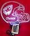 KC Chiefs NFL Light Up Lamp LED Personalized Free Kansas City Football Light Up Light Lamp LED Table Lamp, Our Newest Feature - It's WOW, With Remote 16 Color Options, Dimmer, Free Engraved Great Gift