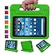 Sztook Shock Proof Kiddie Series Light Weight Convertible Handle Stand Case for Amazon Fire 7 Tablet 5th Generation - Green