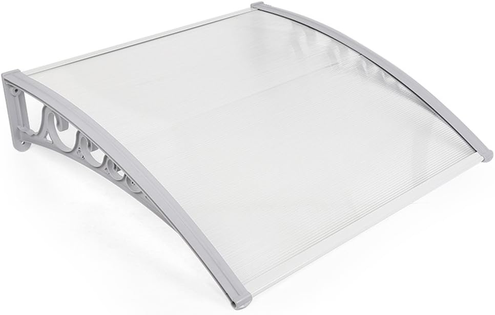 Canopy Outdoor,Window Door Canopy Patio Porch Awning Shelter Cover PC Polycarbonate Sheet (80 x 120)