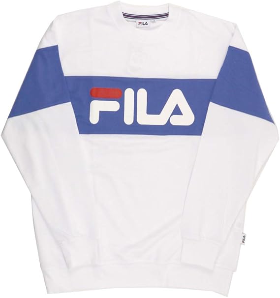 Amazon フィラ Fila 切り替え トレーナー 薄手 裏毛 スウェット トレーナー メンズ レディース L 01 White Fm5169 トレーナー パーカー 通販
