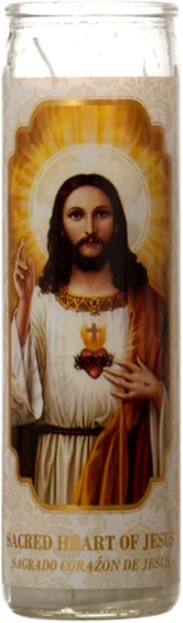 Amazon De George Sagrado Corazon De Jesus Kerze Heiliges Herz Jesus Ansprechkerze