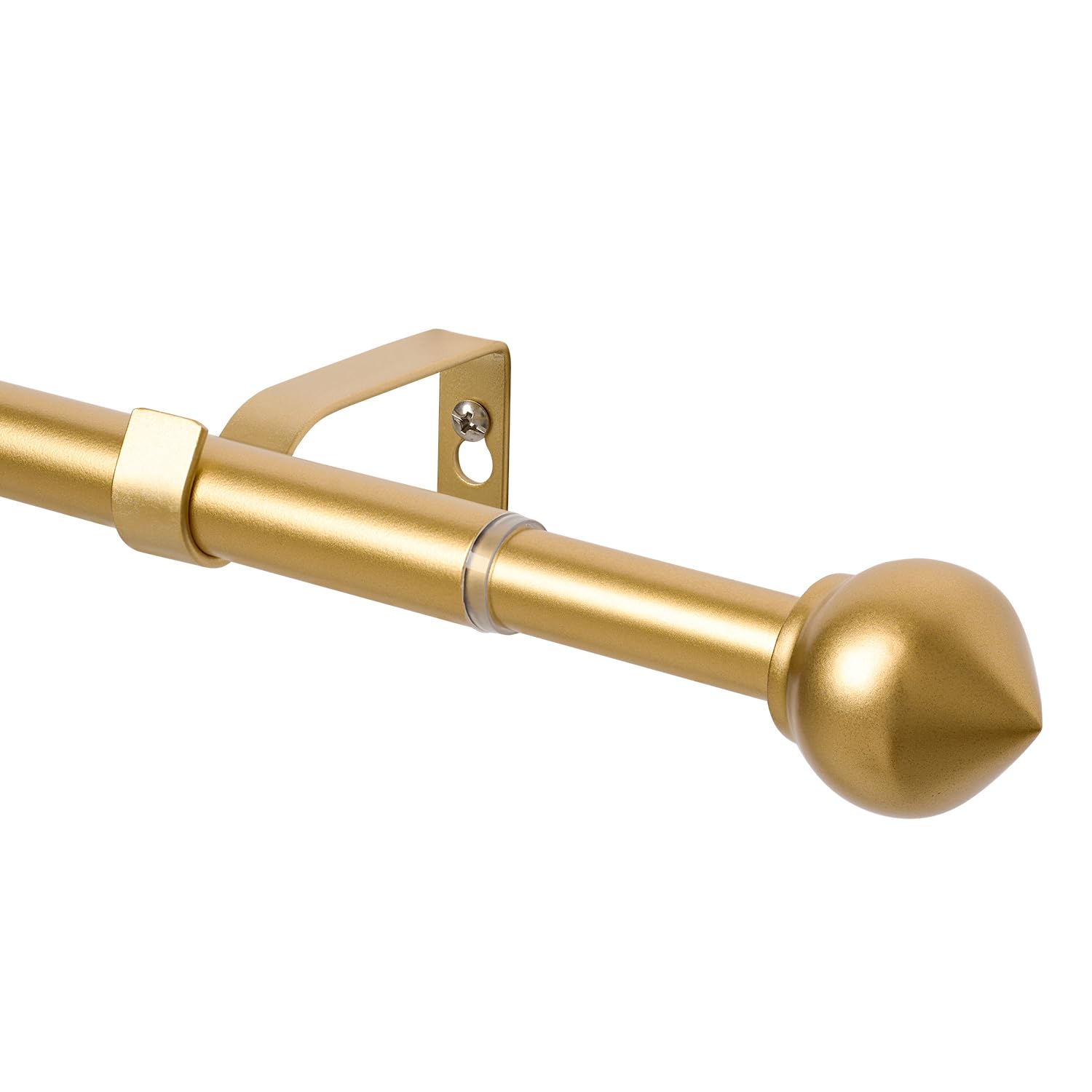WL.Rocaille Gold Curtain pole onion head with Adjustable curtain track 30 to 52 Inch Extendable metal retractable 76cm to 132cm，for Living Kitchen,Room, Bedroom andbathroom