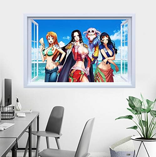 3D Pirate Ninja Hero Broken Wall Stickers for Kids Rooms Nursery Wall Art Decals Decor Removable Wallpaper Anime Poster 60x90cm