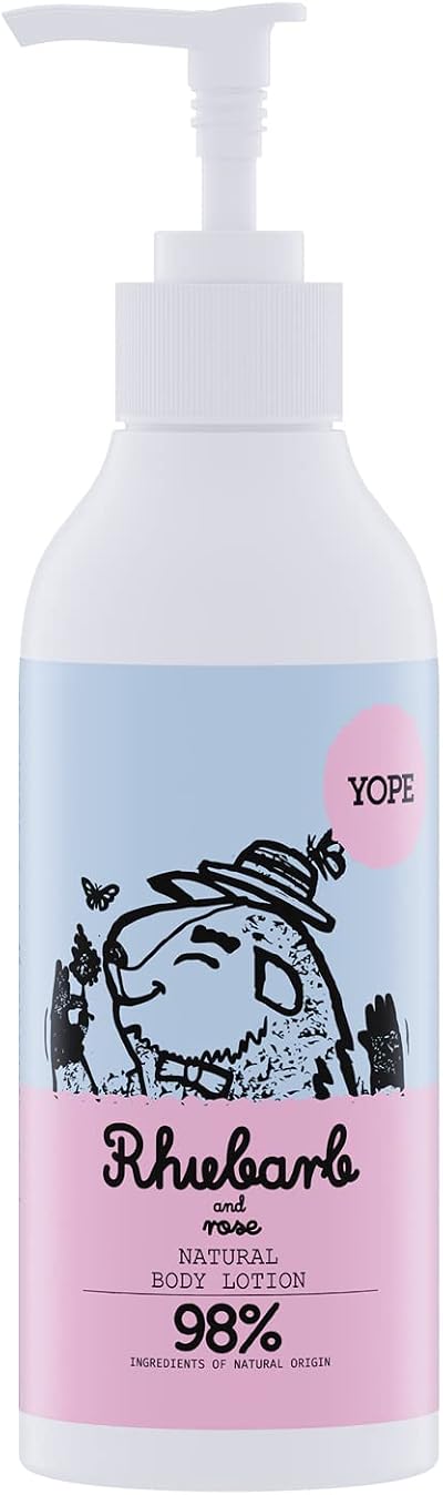 YOPE Rhubarb & Rose Natural Body Lotion 300ml with Oils & Butter