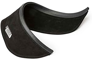 Lincoln Electric Split Leather Helmet Bib with Press Fit Seal | Compatible with Most Welding Helmets | KP3729-1