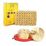 Abbott 10-Years Purity 60:1 Ratio 54 Rolls Sticks Pure Moxibustion + 1 Copper Portable Smokeless Mugwort Moxibustion Moxa Box Round Shape Burner Set X'Mas Gift/Dad's/Mom's Gift