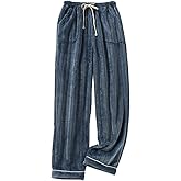 ALaxnn Women's Fuzzy Pajama Pants Comfy Warm Fleece Pajamas Lounge Long Sleepwear Home Pants with Pockets