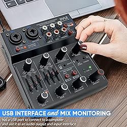 Professional Wireless DJ Audio Mixer - 4 Channel