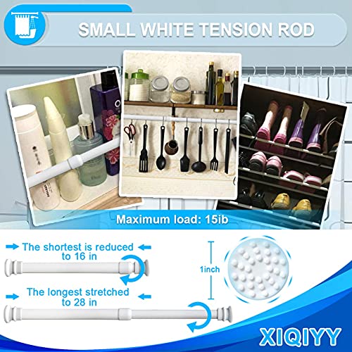 XIQIYY Small Tension Rods 16 to 28 inch ,Adjustable Shower Spring