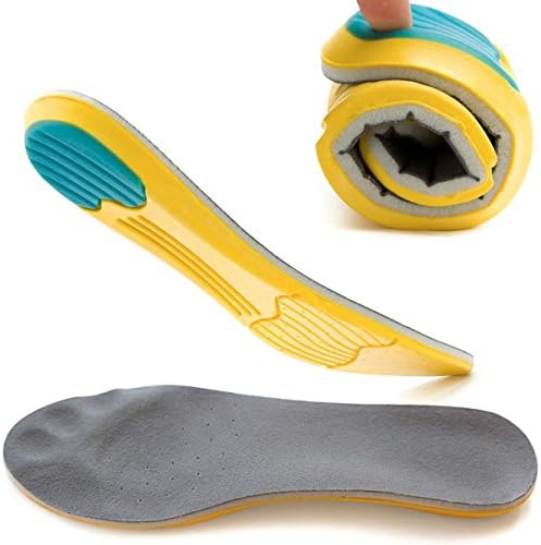 Nynelsong Unisex Memory Foam Sports Shoe Insoles, Comfort Athletic Inserts Shock Absorption Sore Feet Relief-L
