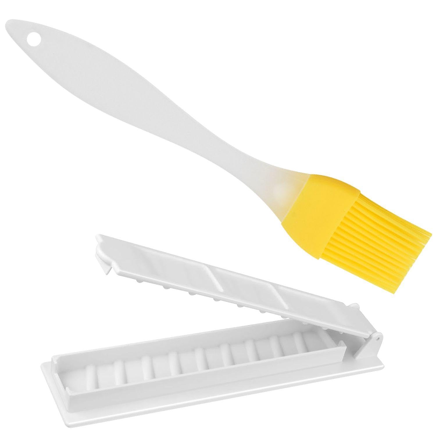 1 Piece of Meat Skewer Mold, 2 Pieces of Oil Brush, Manual Barbecue Tools, Plastic Barbecue Tools, Outdoor Barbecue Tools