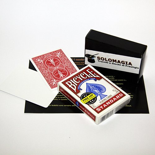 SOLOMAGIA Bicycle Gaff Cards - Blank Face and Red Back - Card Games - Magic Tricks and Magic
