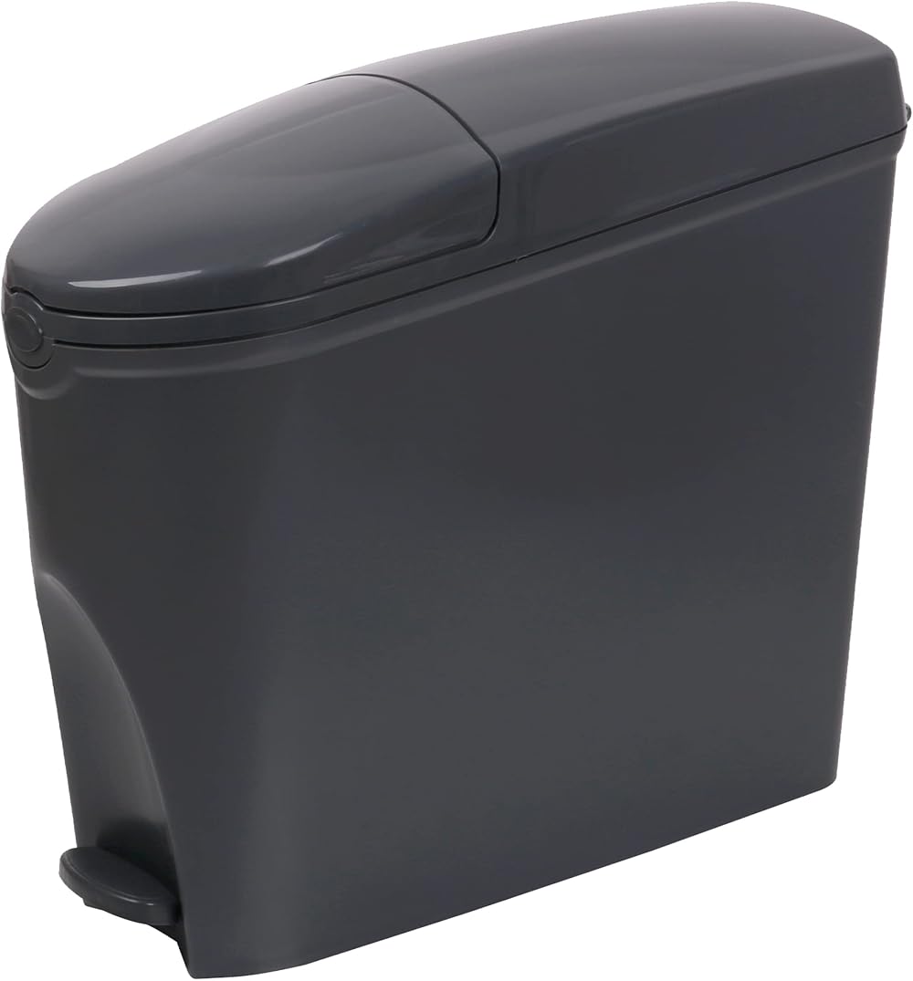 SUPAWASH-PRO 20L Sanitary Bin Slimline Pedal Disposal Grey