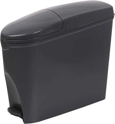 SUPAWASH-PRO 20L Sanitary Bin Slimline Pedal Disposal Grey