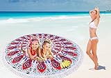 VAMEI Large Round Beach Towels 100% Cotton with Tassels 59 Inch Assorted Patterns D