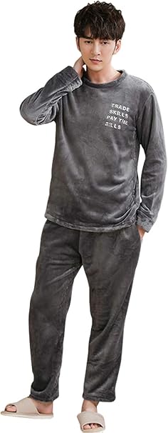 Amazon ルームウェア メンズ スウェット パジャマ 裏起毛 ゆったり 上下セット 部屋着 無地 長袖 パジャマ メンズ 冬 スウェット あったか 男女兼用 レディース ルームウェア パジャマ セットアップ 肌に優しい パジャマ 通販